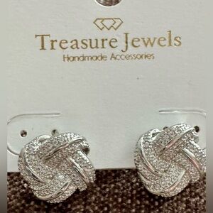 Treasure Jewels Silver Knot Earrings
